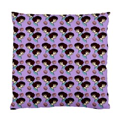 Redhead Girl Pattern Lilac Standard Cushion Case (one Side) by snowwhitegirl