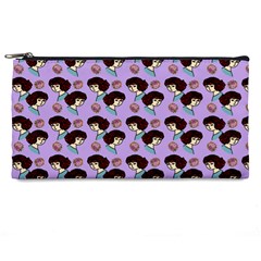 Redhead Girl Pattern Lilac Pencil Cases by snowwhitegirl