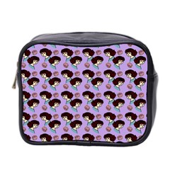 Redhead Girl Pattern Lilac Mini Toiletries Bag (two Sides) by snowwhitegirl