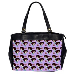 Redhead Girl Pattern Lilac Oversize Office Handbag (2 Sides) by snowwhitegirl