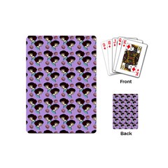 Redhead Girl Pattern Lilac Playing Cards Single Design (mini) by snowwhitegirl