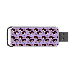 Redhead Girl Pattern Lilac Portable Usb Flash (two Sides) by snowwhitegirl