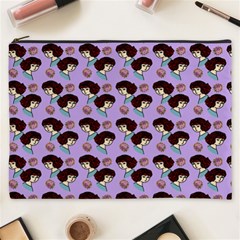 Redhead Girl Pattern Lilac Cosmetic Bag (xxxl) by snowwhitegirl