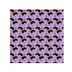 Redhead Girl Pattern Lilac Small Satin Scarf (square) by snowwhitegirl