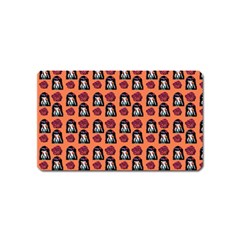 Girl Flower Pattern Apricot Magnet (name Card) by snowwhitegirl