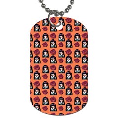 Girl Flower Pattern Apricot Dog Tag (one Side) by snowwhitegirl