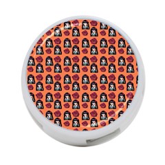 Girl Flower Pattern Apricot 4-port Usb Hub (two Sides) by snowwhitegirl