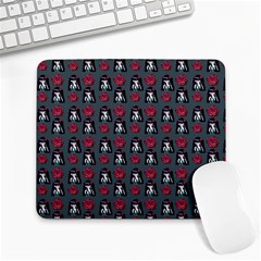 Girl Flower Pattern Grey Large Mousepads