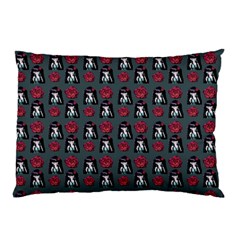 Girl Flower Pattern Grey Pillow Case