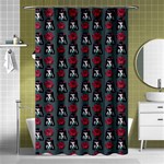 Girl Flower Pattern Grey Shower Curtain 48  x 72  (Small)  Curtain(48  X 72 ) - 42.18 x64.8  Curtain(48  X 72 )