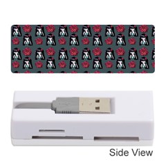 Girl Flower Pattern Grey Memory Card Reader (Stick)