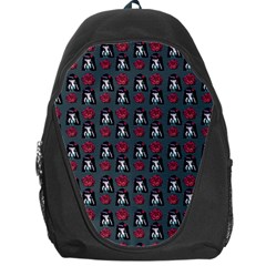 Girl Flower Pattern Grey Backpack Bag