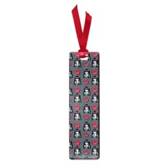 Girl Flower Pattern Grey Small Book Marks