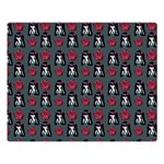 Girl Flower Pattern Grey Double Sided Flano Blanket (Large)  80 x60  Blanket Front