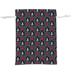 Girl Flower Pattern Grey  Lightweight Drawstring Pouch (xl)