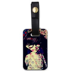 Retro Girl Luggage Tag (one Side) by snowwhitegirl