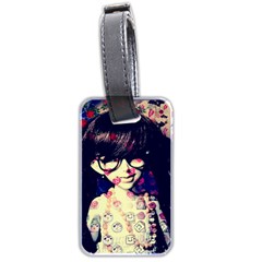 Retro Girl Luggage Tag (two Sides) by snowwhitegirl