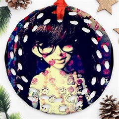 Retro Girl Ornament (round Filigree) by snowwhitegirl