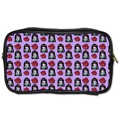 Girl Flower Pattern Lilac Toiletries Bag (two Sides) by snowwhitegirl