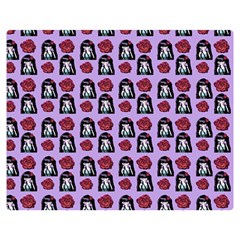 Girl Flower Pattern Lilac Double Sided Flano Blanket (medium)  by snowwhitegirl