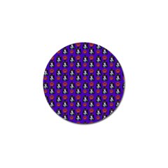 Girl Flower Pattern Royal Blue Golf Ball Marker (4 Pack) by snowwhitegirl