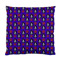 Girl Flower Pattern Royal Blue Standard Cushion Case (two Sides) by snowwhitegirl