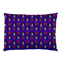 Girl Flower Pattern Royal Blue Pillow Case (two Sides) by snowwhitegirl