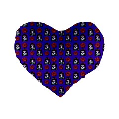 Girl Flower Pattern Royal Blue Standard 16  Premium Flano Heart Shape Cushions by snowwhitegirl