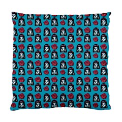 Girl Flower Pattern Blue Standard Cushion Case (two Sides) by snowwhitegirl