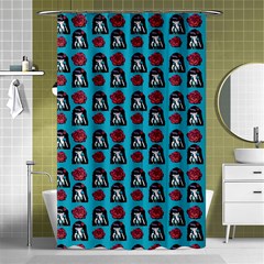 Girl Flower Pattern Blue Shower Curtain 48  X 72  (small)  by snowwhitegirl