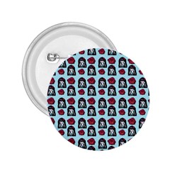 Girl Flower Pattern Light Blue 2 25  Buttons by snowwhitegirl