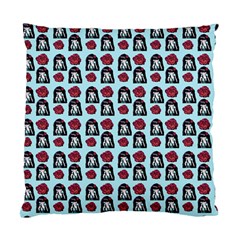 Girl Flower Pattern Light Blue Standard Cushion Case (two Sides) by snowwhitegirl