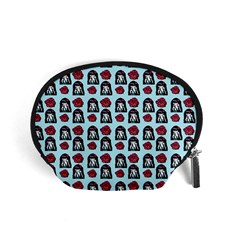 Girl Flower Pattern Light Blue Accessory Pouch (small) by snowwhitegirl