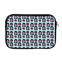 Girl Flower Pattern Light Blue Apple Macbook Pro 17  Zipper Case by snowwhitegirl