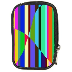 Stripes Interrupted Compact Camera Leather Case