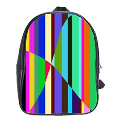 Stripes Interrupted School Bag (large) by bloomingvinedesign