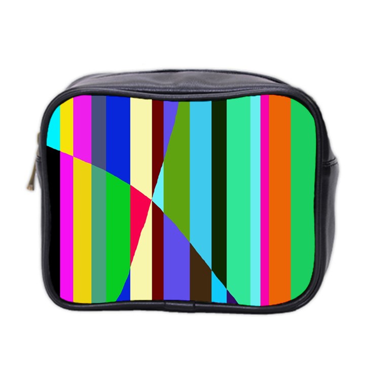 Stripes Interrupted Mini Toiletries Bag (Two Sides)