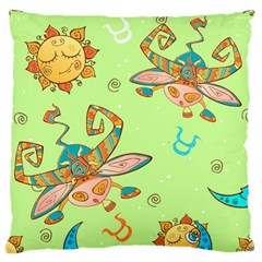 Bull Zodiac Sign Pattern Large Cushion Case (one Side)