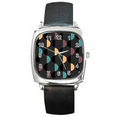 Abstract Background Modern Design Square Metal Watch by Wegoenart