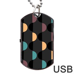 Abstract Background Modern Design Dog Tag Usb Flash (one Side) by Wegoenart