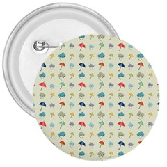 Clouds And Umbrellas Seasons Pattern 3  Buttons by Wegoenart