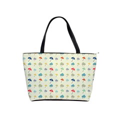 Clouds And Umbrellas Seasons Pattern Classic Shoulder Handbag by Wegoenart