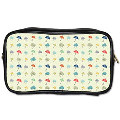 Clouds And Umbrellas Seasons Pattern Toiletries Bag (one Side) by Wegoenart