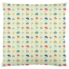 Clouds And Umbrellas Seasons Pattern Large Cushion Case (one Side) by Wegoenart