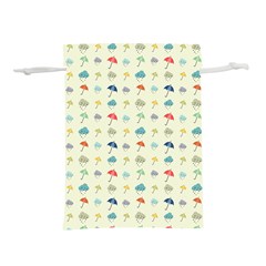 Clouds And Umbrellas Seasons Pattern Lightweight Drawstring Pouch (s)