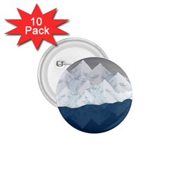 Snow Mountains Sea Sun Landscape 1 75  Buttons (10 Pack) by Wegoenart