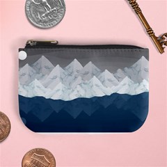 Snow Mountains Sea Sun Landscape Mini Coin Purse by Wegoenart