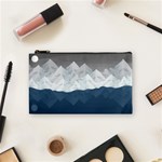 Snow Mountains Sea Sun Landscape Cosmetic Bag (Small) Front