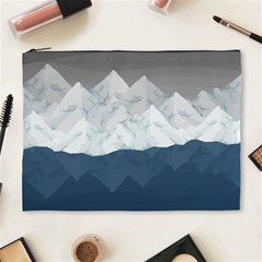 Snow Mountains Sea Sun Landscape Cosmetic Bag (xl) by Wegoenart