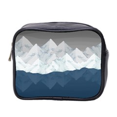 Snow Mountains Sea Sun Landscape Mini Toiletries Bag (two Sides) by Wegoenart